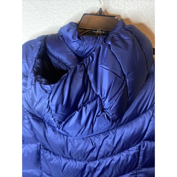 New Charter Club Puffer Vest Removable Hood  Winter 1X Warm Womens Blue gorp - Picture 5 of 8